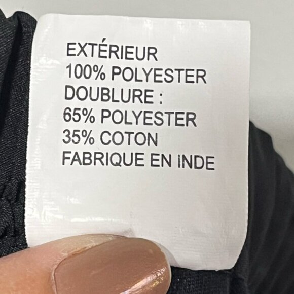 Kaelin Black Straight-Leg Pants with Ankle Slits - Size L - Picture 5 of 13